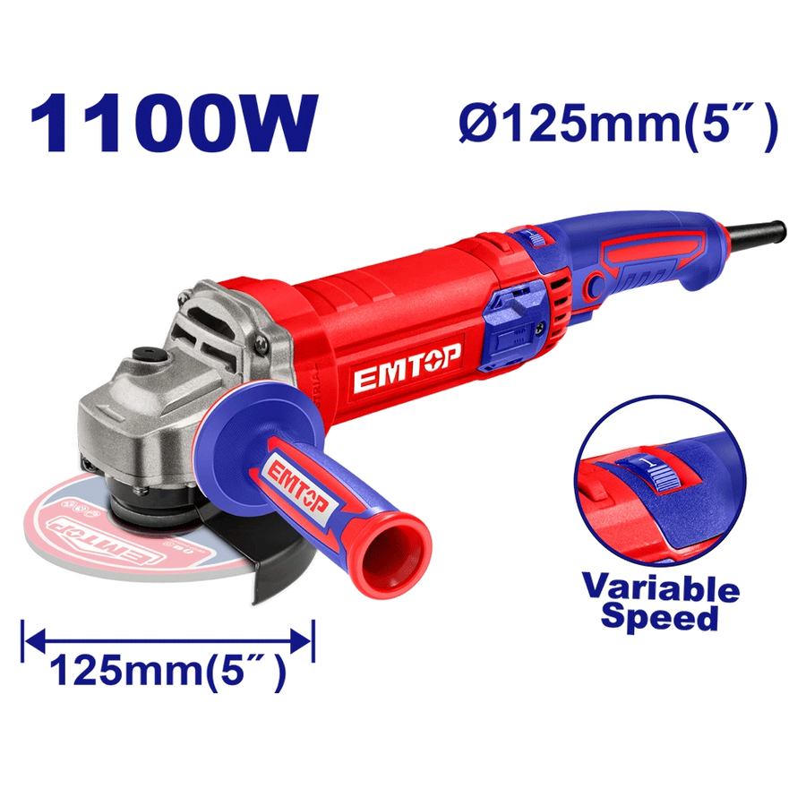 Meule 125 1100W a variateur EMTOP EAGRS11053
