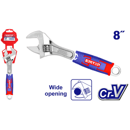 Clé à molette 8″/300MM CR-V 0-30 EMTOP EAWH130801