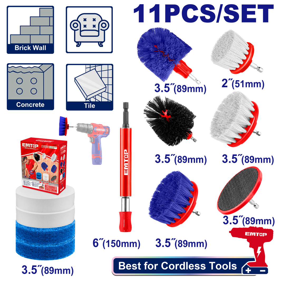 Kit brosses de nettoyage EMTOP ECB1101