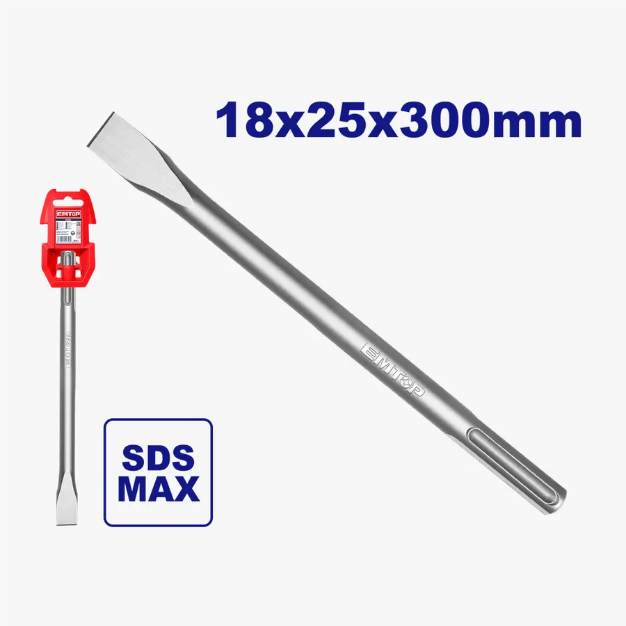 Burin plat SDS max 18X25X300MM-10 EMTOP ECHS633002