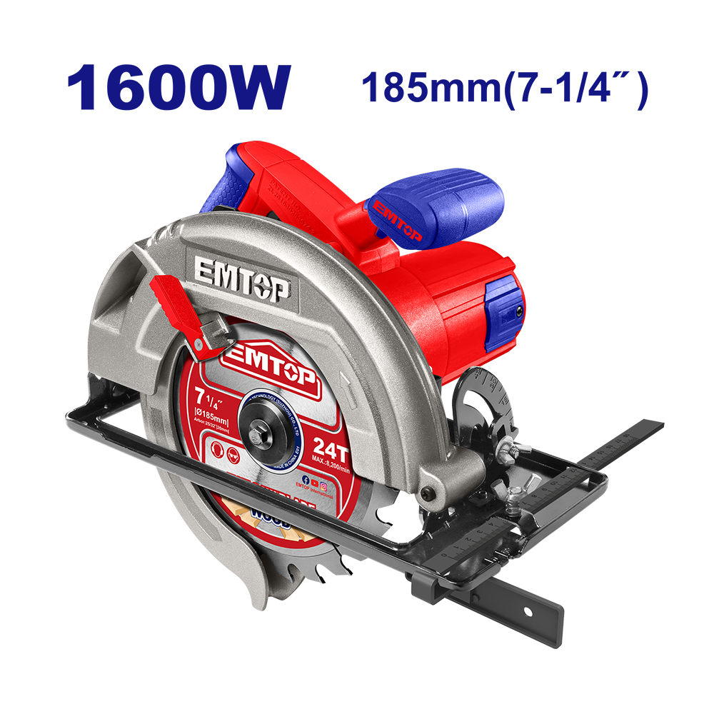 Scie circulaire 185MM 1600W EMTOP ECSW1853
