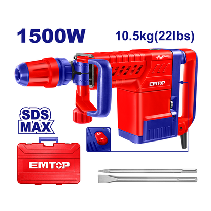 Demolisseur 10KG 1500W 6-25J EMTOP EDBRM1501