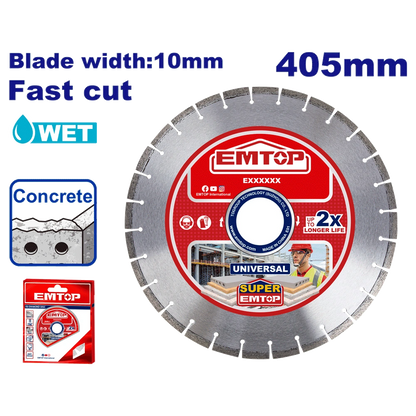 Disque diamant pour beton ø 405 EMTOP EDDC044052
