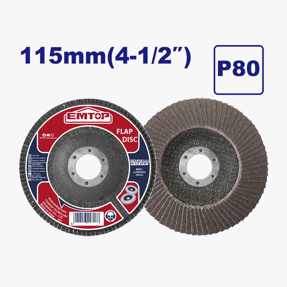 Disque a lamelle 115MM P80 EMTOP EFDS1155