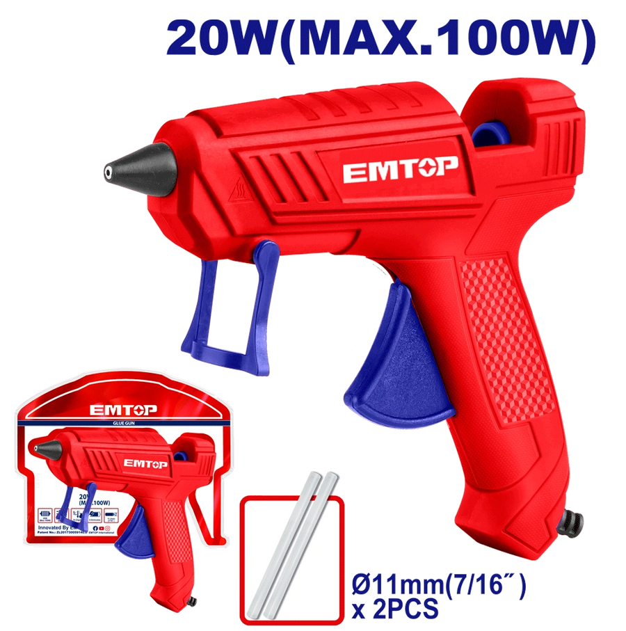 Pistolet silicon électrique 100W EMTOP EGGU1401