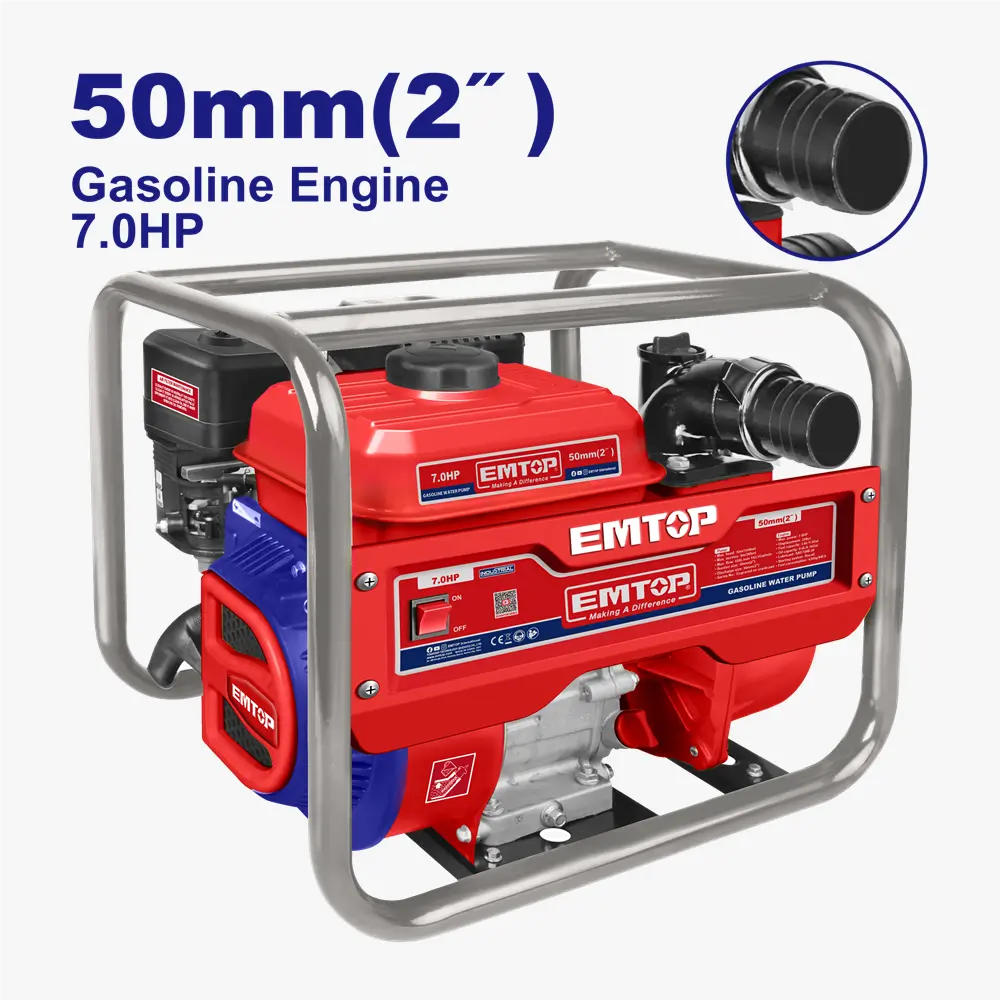 Motopompe essence 7CV 2″ 550l/MIN EMTOP EGWP5016