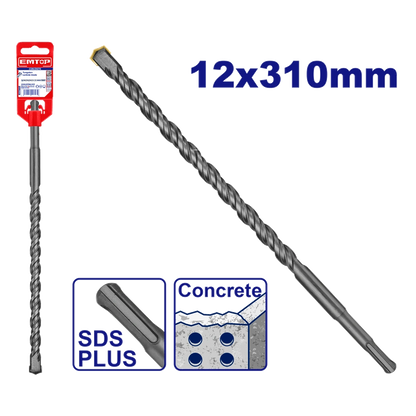 Mèche SDS plus ø 12X310MM EMTOP EHDR11205