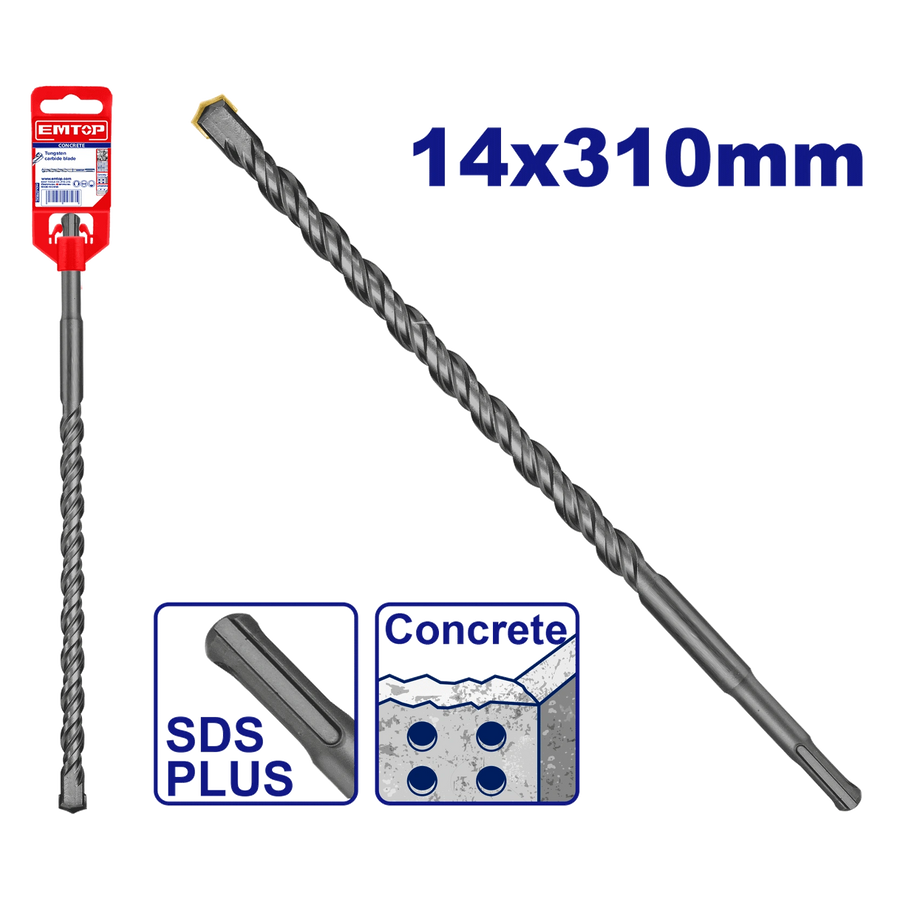 Mèche SDS plus ø 14X310MM EMTOP EHDR11405