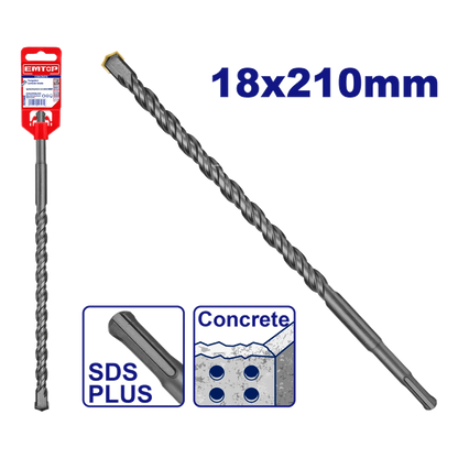 Mèche SDS plus ø 18X210MM EMTOP EHDR11803