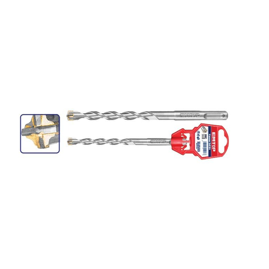 Mèche á beton SDS plus 4T 10X160 EMTOP EHDR221002