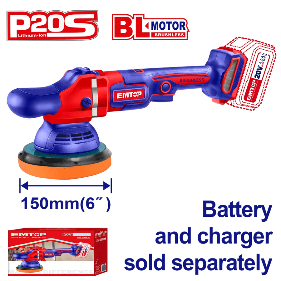 Ponceuse polisseuse 150MM 20V EMTOP ELAP2015