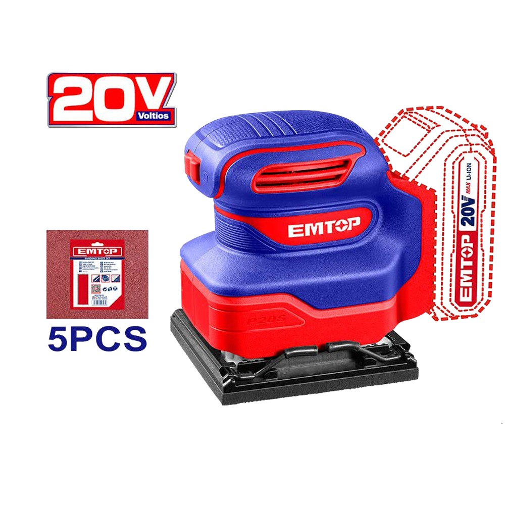 Ponceuse 20V 110X100 EMTOP ELSHS2014