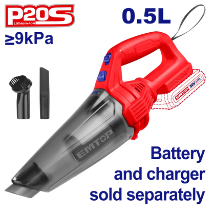 Aspirateur portable 20V sans bat EMTOP ELVC201261