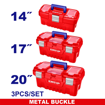Jeu 3 caisse á outils 14″17″20″ EMTOP EPBXK0302