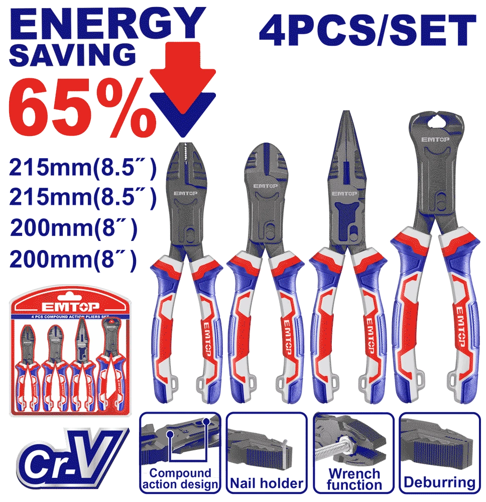 Jeu de 4 pinces pro EMTOP EPLS2451