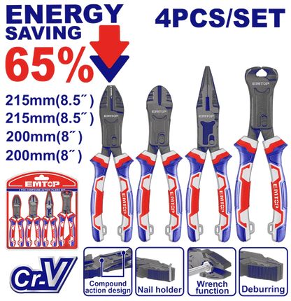 Jeu de 4 pinces pro EMTOP EPLS2451