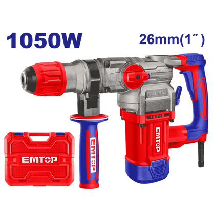 Perforateur sds+ 26MM 1050W +ac EMTOP ERHRP1052