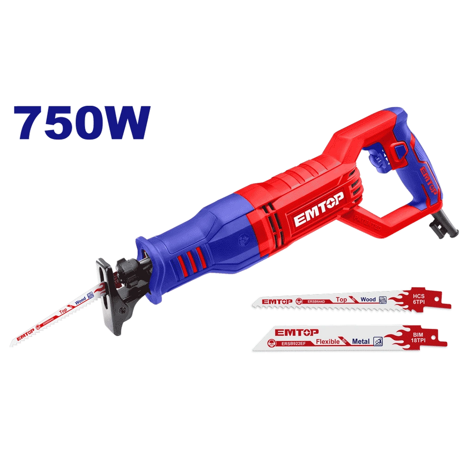 Scie a sabre 750W +2 lames EMTOP ERSW8001
