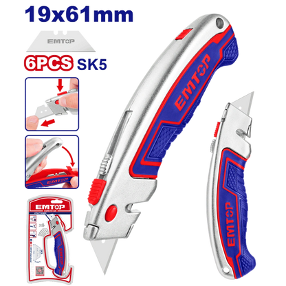 Cutter avec 6 lame EMTOP ESNKT6128