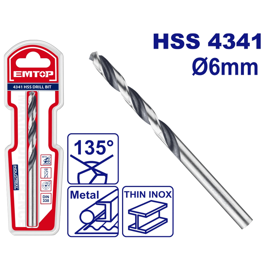 Mèche métal HSS ø 6MM EMTOP ETDB310602