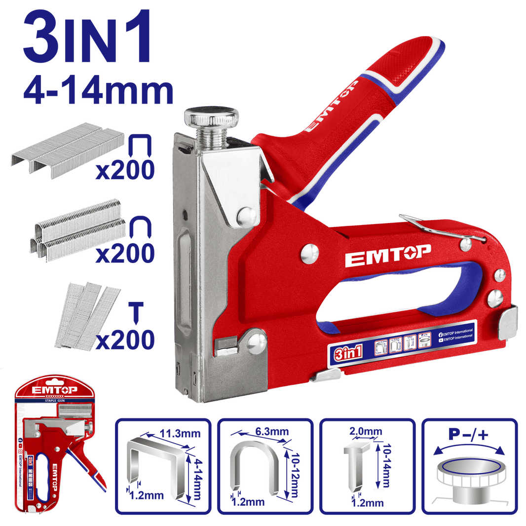 Agrafeuse 3 en 1 EMTOP ESGU1001 - SME IMPORT