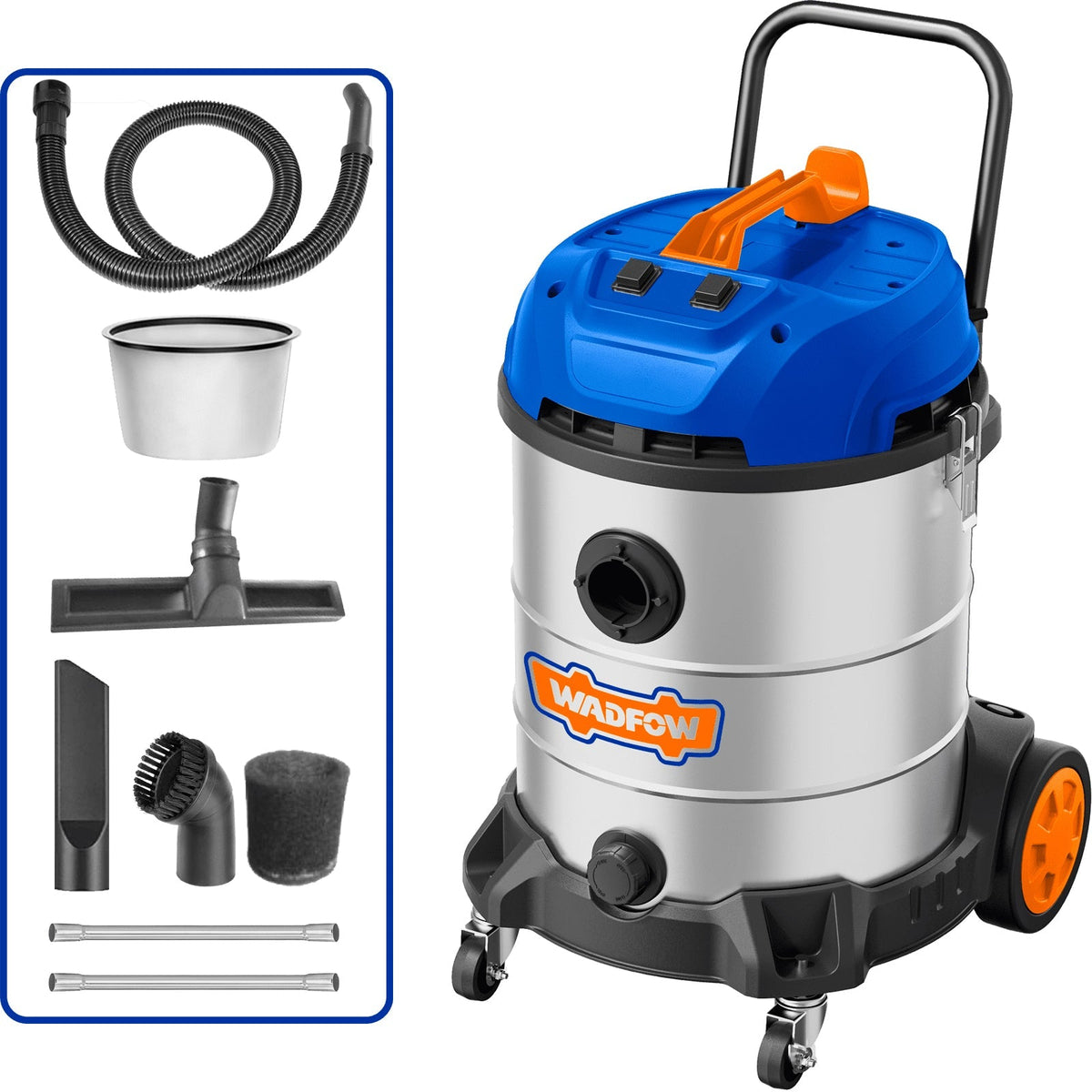 Aspirateur 60l 2x1200w WADFOW WVR5A60 - SME IMPORT