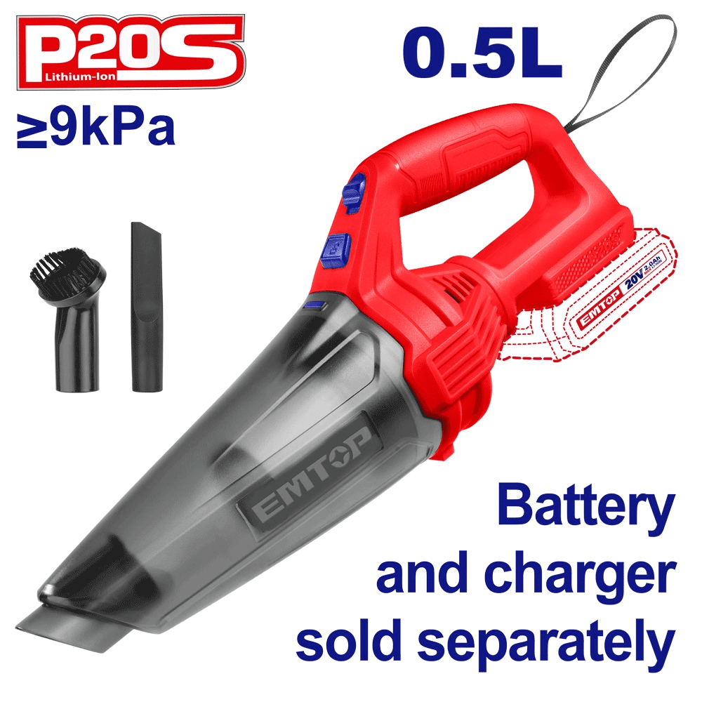 Aspirateur portable 20V sans bat EMTOP ELVC201261 - SME IMPORT