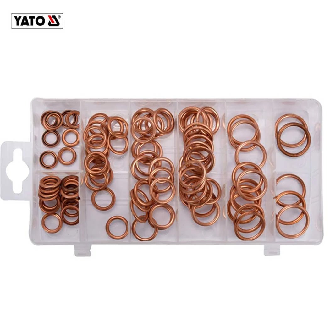 ASSORTIMENT DE 95 JOINTS TORIQUES EN CUIVRE POUR AIR YT-068713 YATO - SME IMPORT
