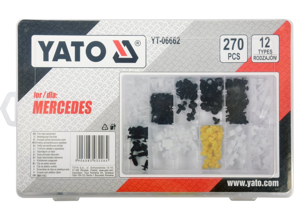 Assortiment de clips de fixation – YATO YT-06662 - SME IMPORT