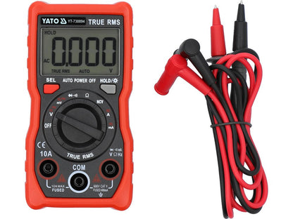 AUTOMOTIVE MULTIMETRE DIGITAL TRUE RMS — YATO YT-730894 - SME IMPORT