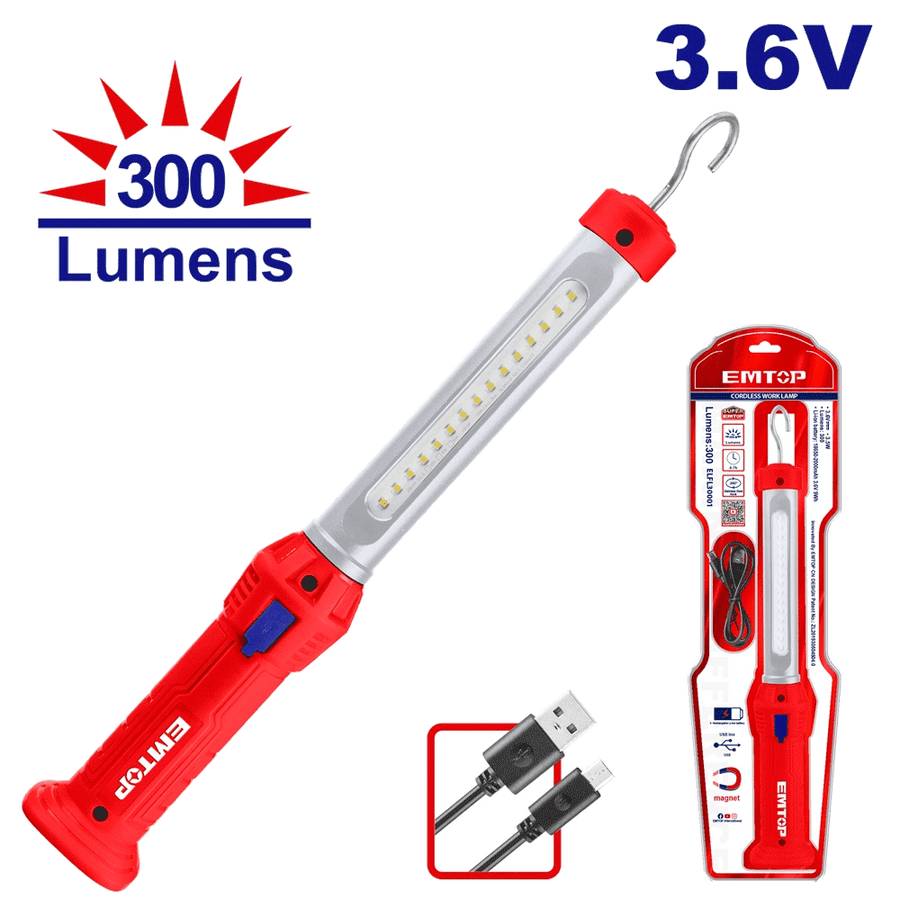 Baladeuse 300 lumes 3.5V EMTOP ELFL30001 - SME IMPORT