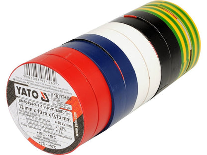 BANDE ADHESIF ISOLANTS COULEURS 12X100X0.13MM 10Pcs — YATO YT-8156 - SME IMPORT