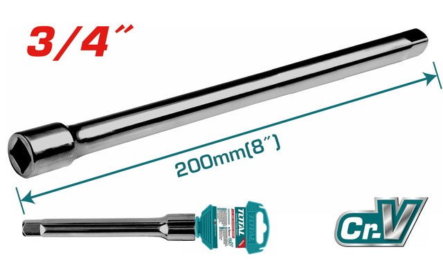 Barre d extension 200 mm 3/4 pouce TOTAL accès pro TOTAL THEB34081 - SME IMPORT