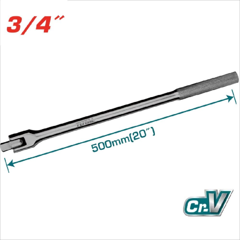 Barre extension flexible 500 mm CrV trois quarts serrage pour outils TOTAL THTFX34201 - SME IMPORT