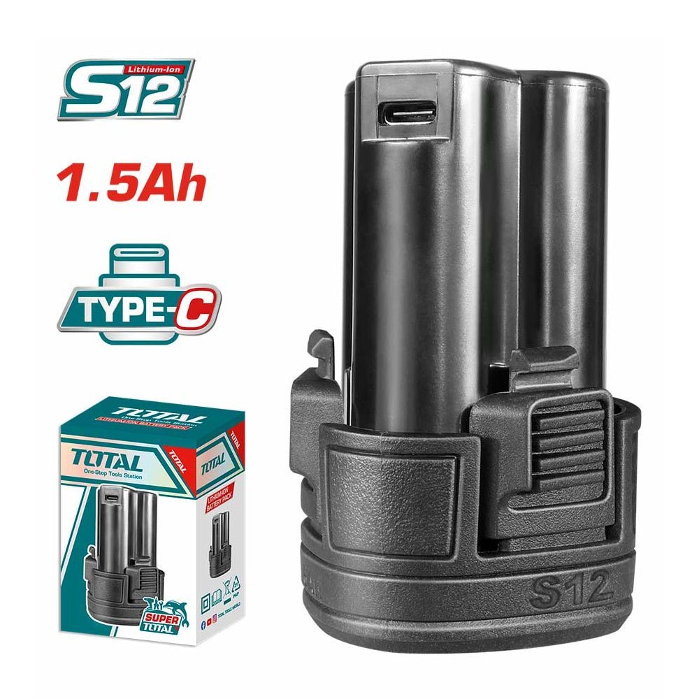 Batterie 12V liion visseuse S12 TOTAL TBLI12153 S12 - SME IMPORT