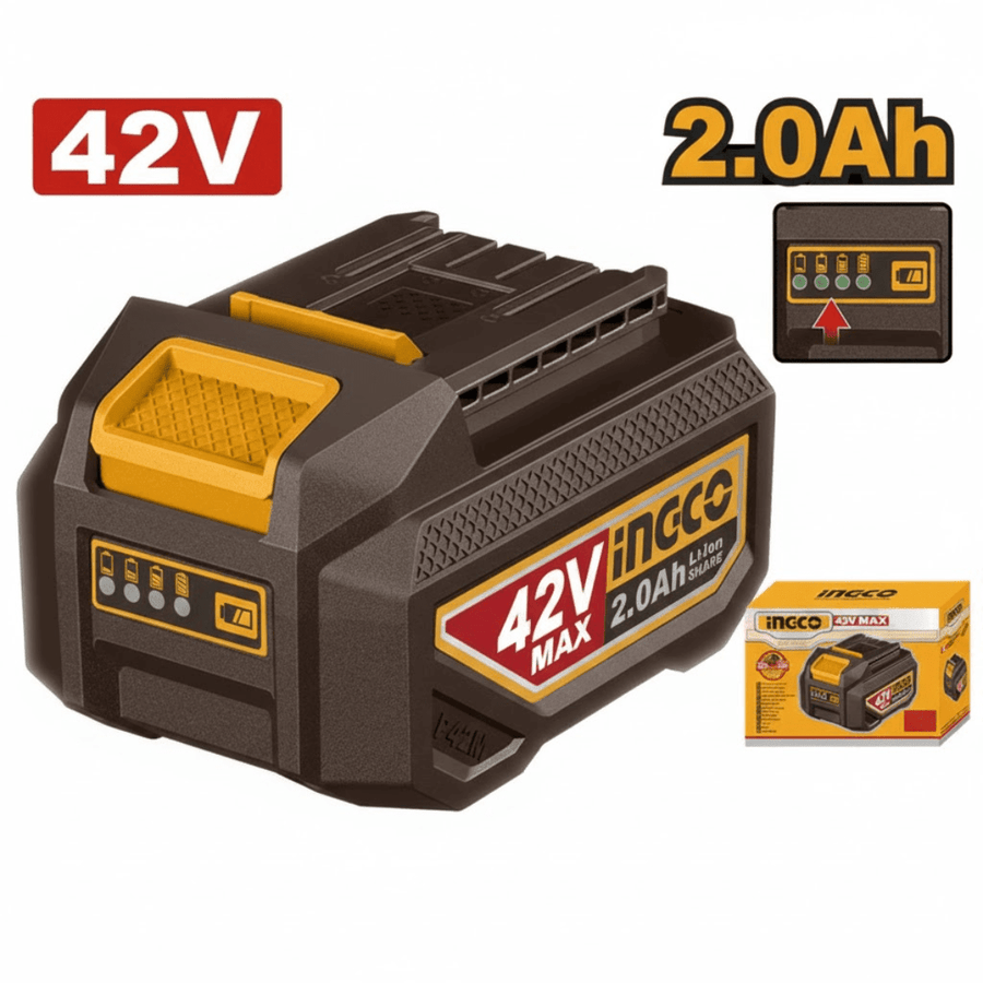 Batterie INGCO 42V 2.0Ah Li-Ion – FBLI42201 - SME IMPORT