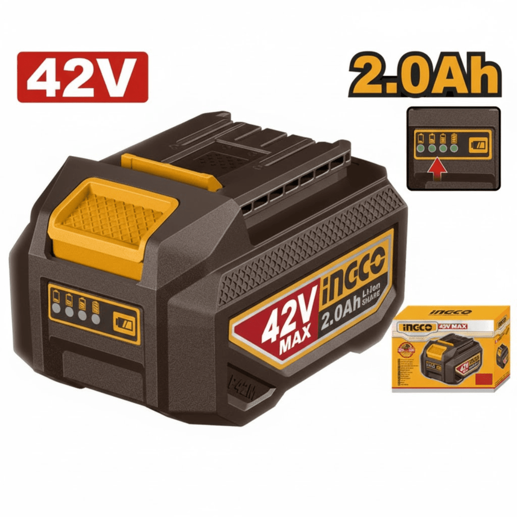 Batterie INGCO 42V 2.0Ah Li - Ion – FBLI42201 - INGCO SME TUNISIE