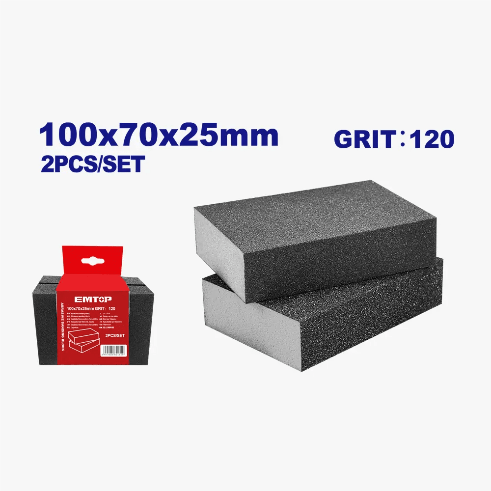 Bloc de ponçage 100X70X25 G120 EMTOP EMUK1502 - SME IMPORT