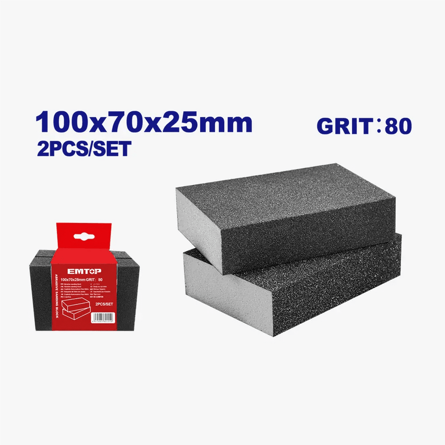 Bloc de ponçage 100X70X25 G80 EMTOP EMUK1501 - SME IMPORT