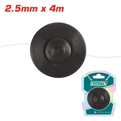 Bobine Débroussailleuse 2,5 mm x 4 m Haute Performance Pour Jardinage TOTAL TGTLS2545 - SME IMPORT