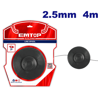 Bobine fil débroussailleuse 4M EMTOP ELSL25401 - SME IMPORT