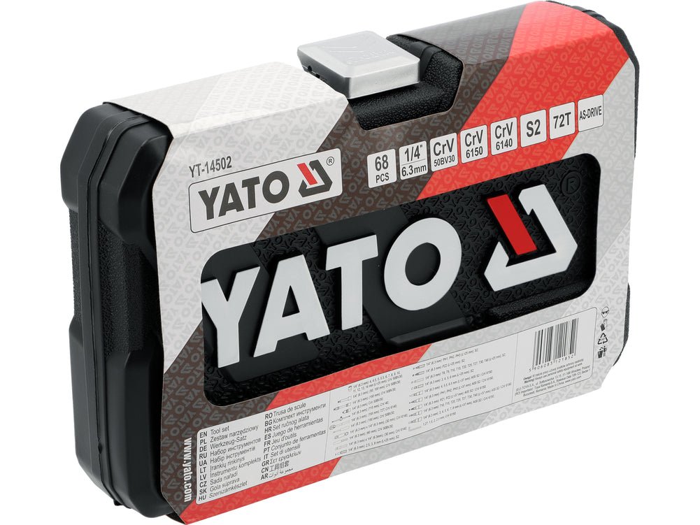 BOITE 68 CLES A DOUILLES 1/4" Cr-V — YATO YT-14502 - SME IMPORT