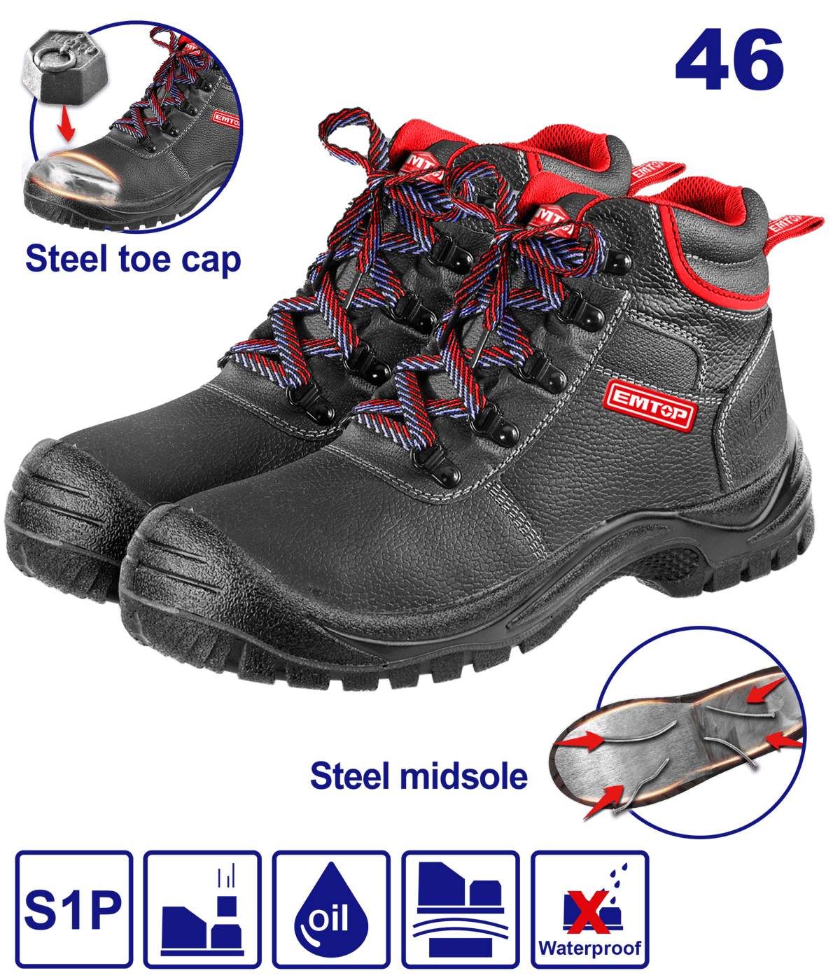 Bottes de sécurité T46 EMTOP ESBS42SP46 - SME IMPORT