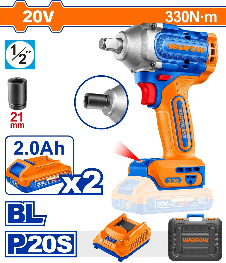Boulonneuse 1/2 20v 330n.m WADFOW WCD1B33 - SME IMPORT