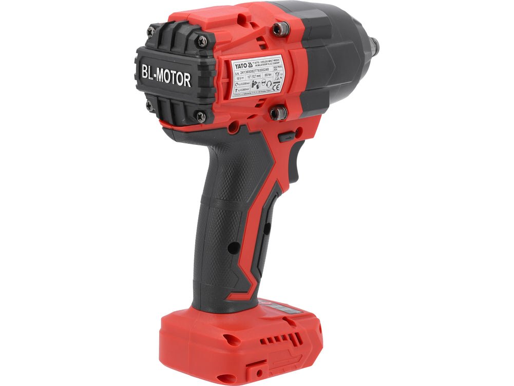 BOULONNEUSE A CHOCS 1/2" 850Nm W/O Battery 18V Brushless — YATO YT-827793 - SME IMPORT