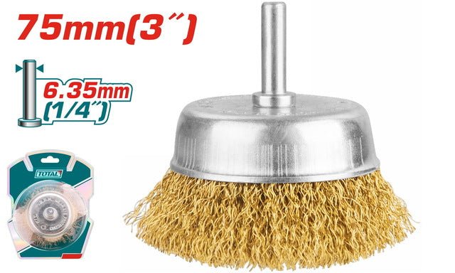 Brosse coupe TOTAL avec tige 75 mm planage 0,3 mm fil puissance fiabilité TAC33031
