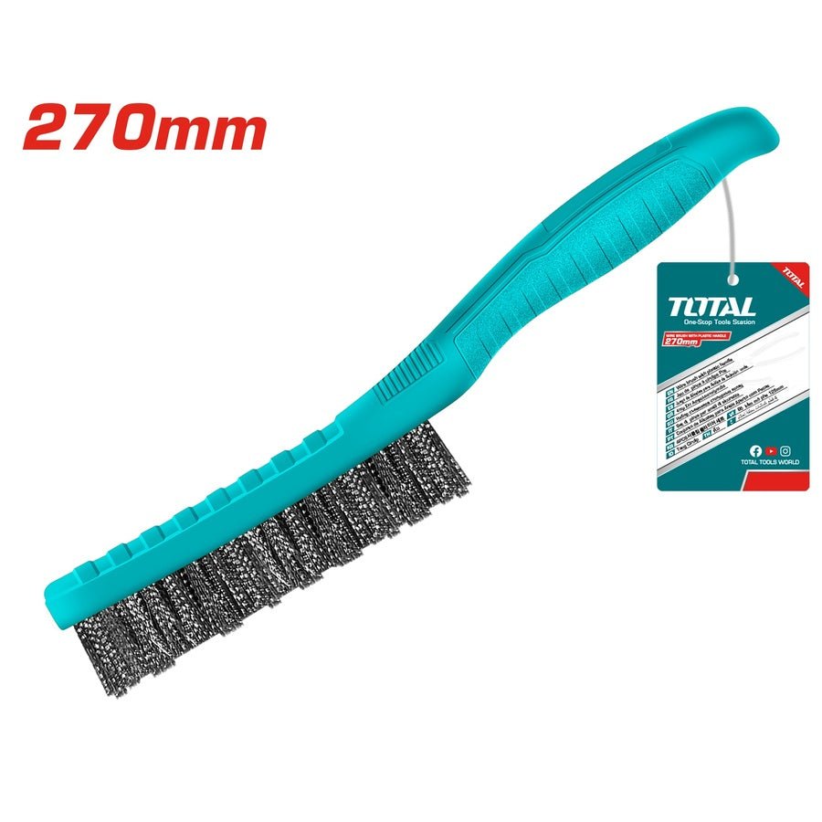 Brosse métallique 270 mm TOTAL pour nettoyage préparation soudure TAC3804051 - SME IMPORT