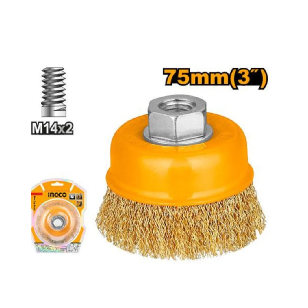 Brosse Métallique 75 Mm Ingco Pour Bricolage Élimine Rouille WB10751