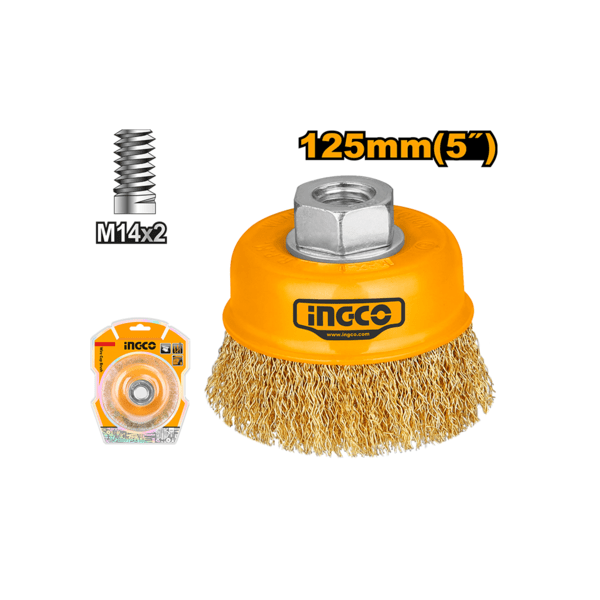 Brosse métallique rotative 125 mm INGCO WB11251 - SME IMPORT