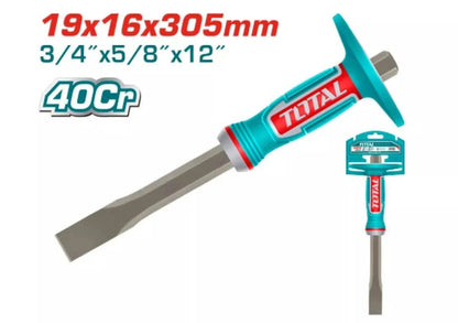 Burin maçon TOTAL 305mm acier chrome 40Cr précis puissant et fiable THT4531916 - SME IMPORT